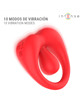 Intense - Russell Anillo Vibrador Con Estimulación De Clítoris Rojo
