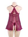 Babydoll R80602P with Details in Velvet Mauve Size Large 160070