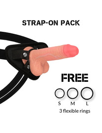 Rockarmy - Arnés + Liquid Silicone Dildo Premium Mustang 18 Cm -O- 4.14 Cm