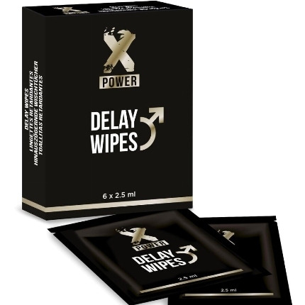 X Power - Delay Wipes Toallitas Retardantes 6 Unidades