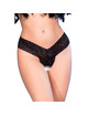 Chilirose - Cr 4885 Tanga Con Entrepierna Abierta Negro S