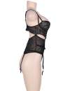 Babydoll R80426P with Garters Black Size Large 160076