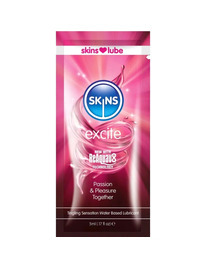 Skins - Excite Lubricante Base De Agua Monodosis 5 Ml