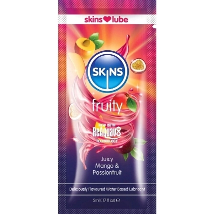 Skins - Fruity Water-Based Lubricant Mango & Passion Fruit Single-Dose 5 Ml