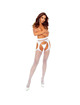 Passion - S032 White Open Tights One Size