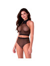 Passion - Bs116 Black Bodystocking Rhinestone Mesh Set