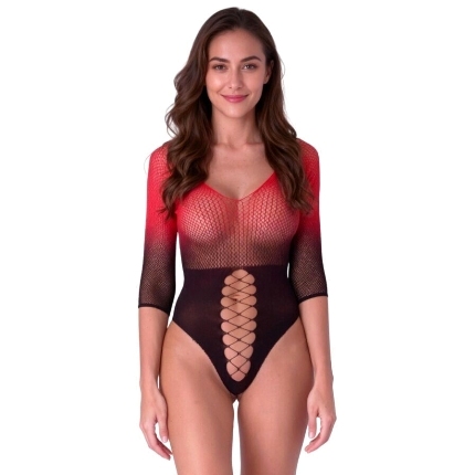 Body Passion Kitty Degradê Preto e Vermelho