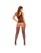 Passion - Bs119 Black Floral Bodystocking