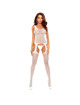 Passion - Bs122 Bodystocking Abierto Blanco