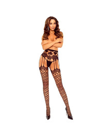 Passion - S031 Black Fishnet Tights One Size