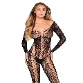 Catsuit Leg Avenue Nelia Renda Preto