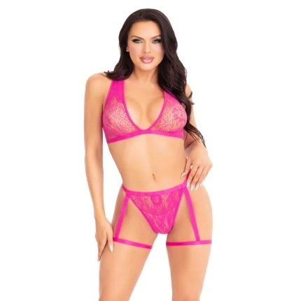 Conjunto Leg Avenue Danielle Rosa