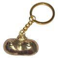Diablo Picante - Gold Metal Keychain ​​With Breasts