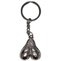 Diablo Picante - Llavero Metal Huevos Plata