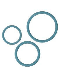 Ohmama - 3 Rings Set For Penis & Testicles - Blue