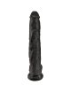 Dildo Realístico King Cock com Testículos Preto 30.5 cm