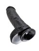Dildo Realístico King Cock com Testículos Preto 25.4 cm
