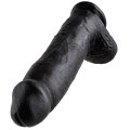 King Cock - 12 Pene Realistico Negro 30.48 Cm