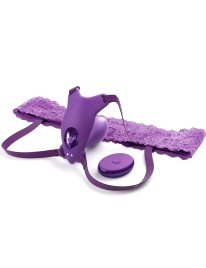 Fantasy For Her - Butterfly Harness G-Spot With Vibrator, Rechargeable & Remote Control Violet
