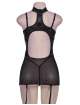 Body R80385P with Garters and Choker Black Size Large 162045