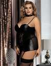 Body R80385P with Garters and Choker Black Size Large 162045