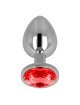 Ohmama - Anal Plug With Red Crystal 8 Cm