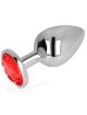 Ohmama - Anal Plug With Red Crystal 8 Cm