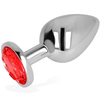 Plug Anal Ohmama com Jóia Vermelha 8 cm