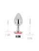 Ohmama - Anal Plug With Red Crystal 8 Cm