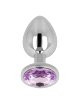Plug Anal Ohmama com Jóia Roxo 8 cm