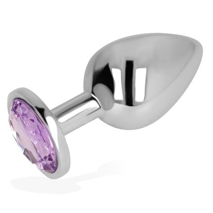 Plug Anal Ohmama com Jóia Roxo 8 cm