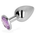 Plug Anal Ohmama com Jóia Roxo 8 cm