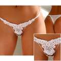 Briefs P5109-2 thong bikini with Jewels White Size Large