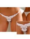 Briefs P5109-2 thong bikini with Jewels White Size Large 176097G