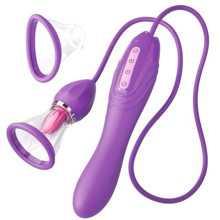 Fantasy For Her - Ultimate Pleasure Max Suction Hose With Stimulating Tongue Purple