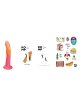 Romp - Dizi Silicone Dildo With Suction Cup Tricolor 18 Cm