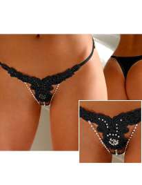 Briefs P5109-2 thong with Jewels Black Size Large 176098