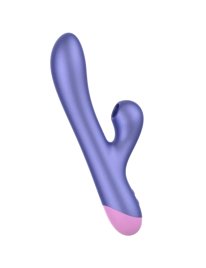 Romp - Pulse Vibrador Rabbit Dual Punto G Azul Eléctrico