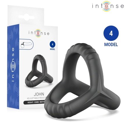 Intense - John Adjustable Triple Penis Ring Model 4