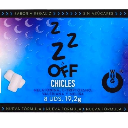 8x Gomas Estimulantes Wug Off Melatonina E Valeriana, Sabor Alcaçuz
