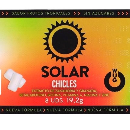 8x Gomas Estimulantes Wug Solar Vitaminas E Zinco, Sabor Frutas Tropicais