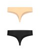 Bye-Bra - Invisible Thong 2 Pack Beige & Black Size S