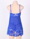 Babydoll Floral Lace Soft Blue Size Large 1603428