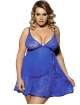 Babydoll Floral Lace Soft Blue Size Large 1603428