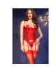 Chilirose - Cr 4893 Set Corset Rojo S