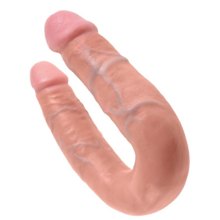 King Cock - Dildo Doble Penetración 13.9 Cm Natural