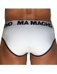Macho - Mch006 Slip Clásico Blanco + Negro S