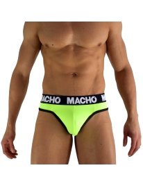 Macho - Mtg001 Fluorescent Yellow Thong Size S