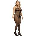 Catsuit Samanta Decote Profundo Preto Tamanho Grande