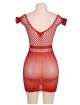 Mini Vestido de la Tierra Roja de Gran Tamaño,197070XL